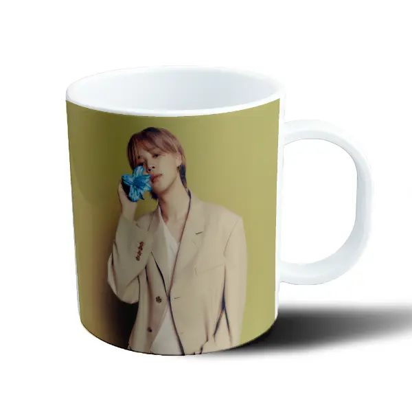 Taza de Plástico BTS Jimin Flor Azul