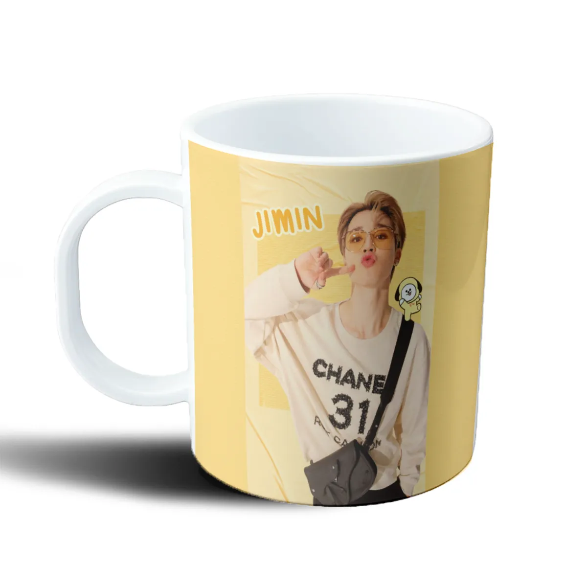 Taza de Plástico BTS Jimin Foto Amarillo - vista 2