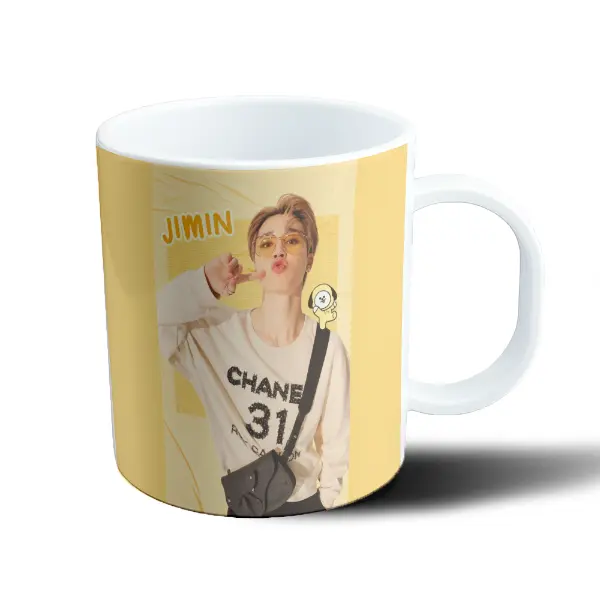 Taza de Plástico BTS Jimin Foto Amarillo