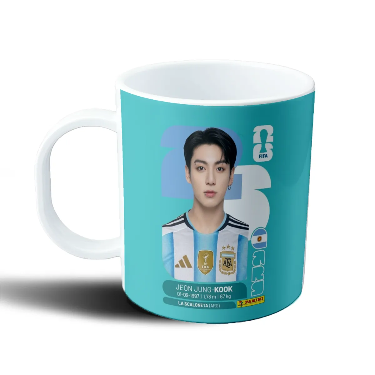 Taza de Plástico BTS Jung-Kook Scaloneta Mundial 2022 Panini - vista 2