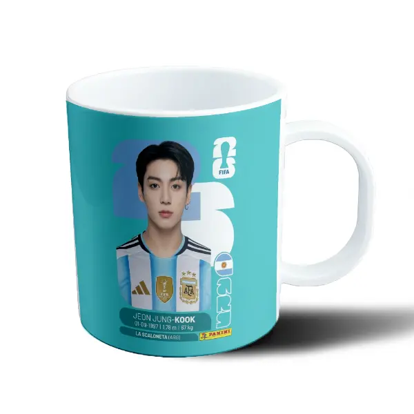 Taza de Plástico BTS Jung-Kook Scaloneta Mundial 2022 Panini