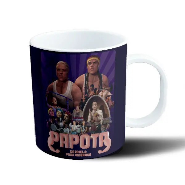 Taza de Plástico Ca7riel & Paco Amoroso Papota