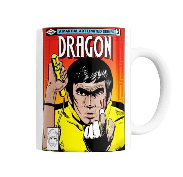 Taza de Cerámica Bruce Lee Dragon Cómic Artes Marciales