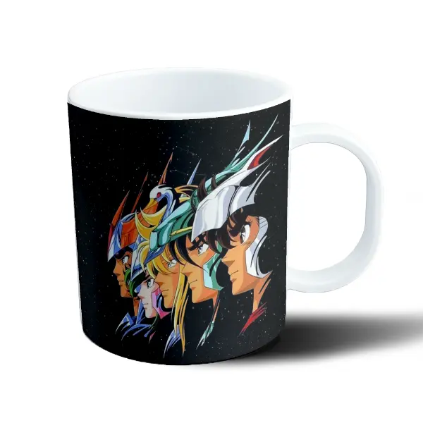 Taza de Plástico Caballeros del Zodiaco Pegaso Dragón Cisne Andrómeda Fénix