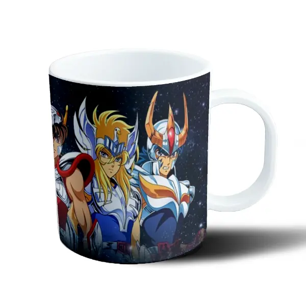 Taza de Plástico Caballeros del Zodiaco Pegaso Cisne y Dragón