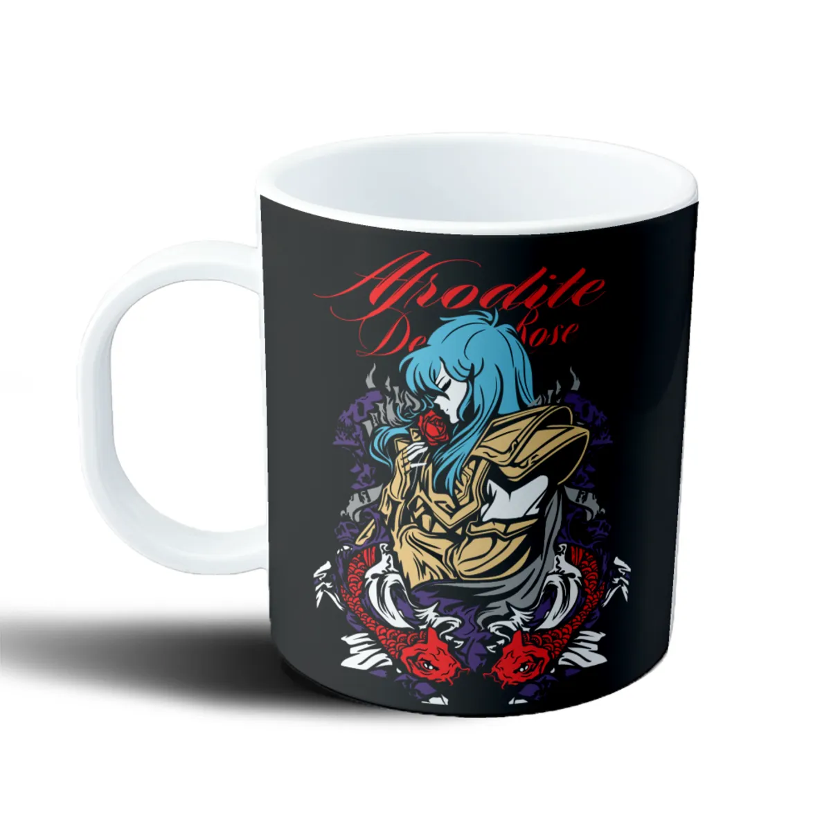 Taza de Plástico Caballeros del Zodiaco Afrodita de Rosa - vista 2