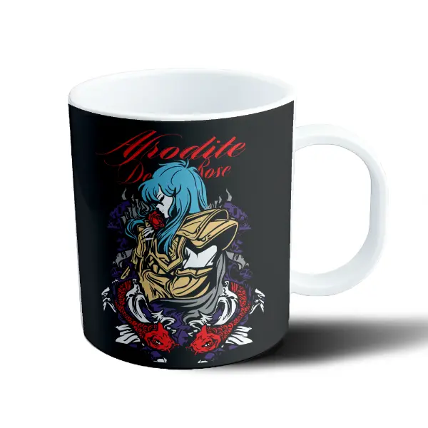 Taza de Plástico Caballeros del Zodiaco Afrodita de Rosa