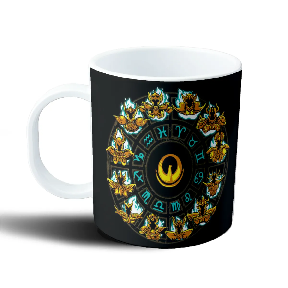 Taza de Plástico Caballeros del Zodiaco Armaduras Doradas y Signos - vista 2