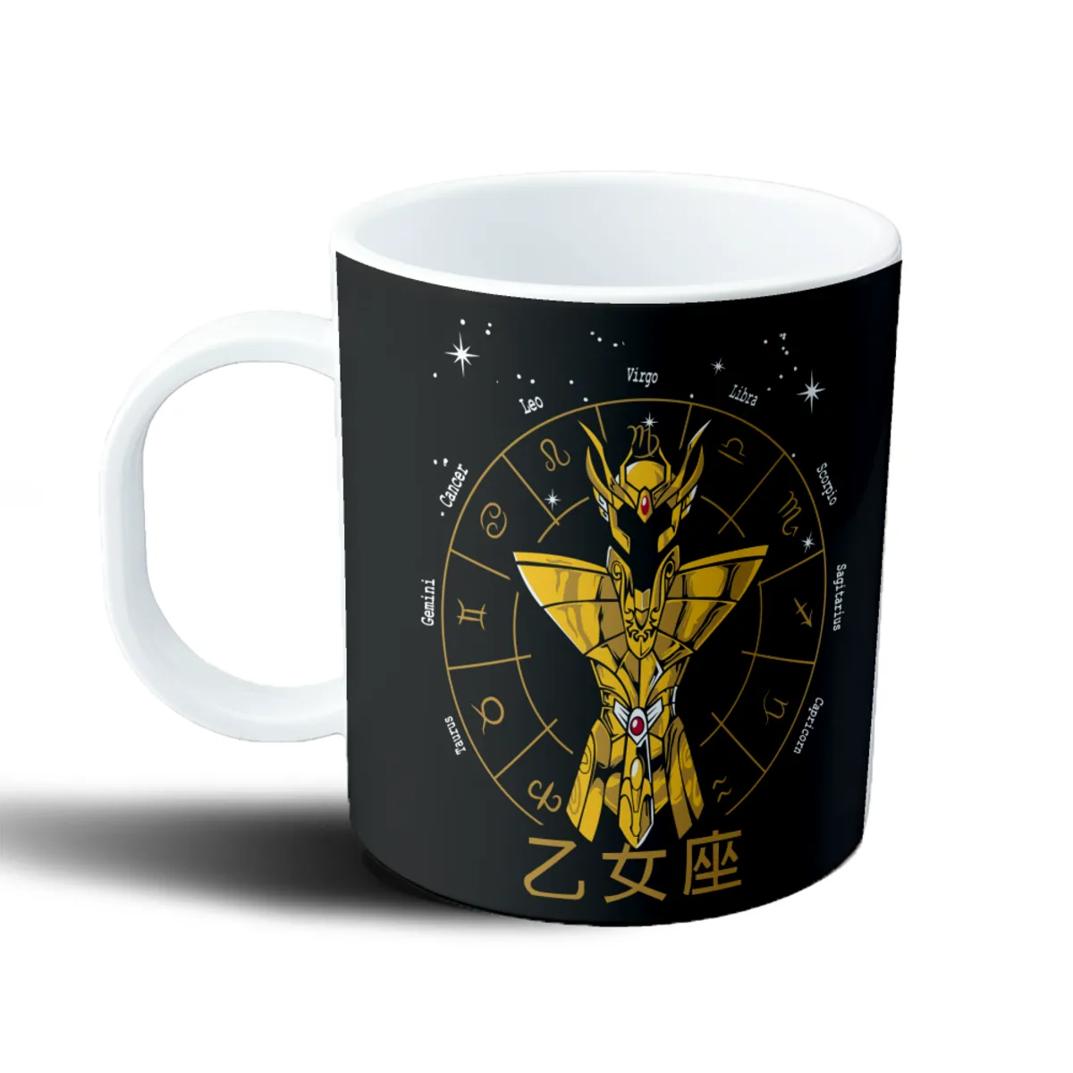 Taza de Plástico Caballeros del Zodiaco Virgo Shaka Armadura Dorada - vista 2