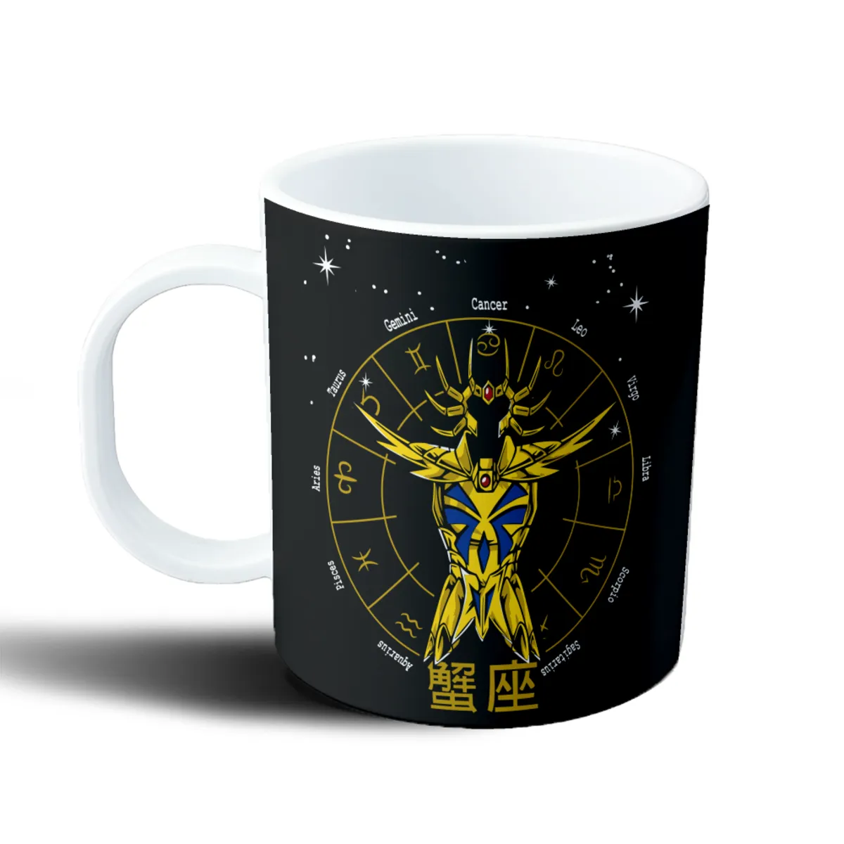 Taza de Plástico Caballeros del Zodiaco Cáncer Armadura Dorada - vista 2
