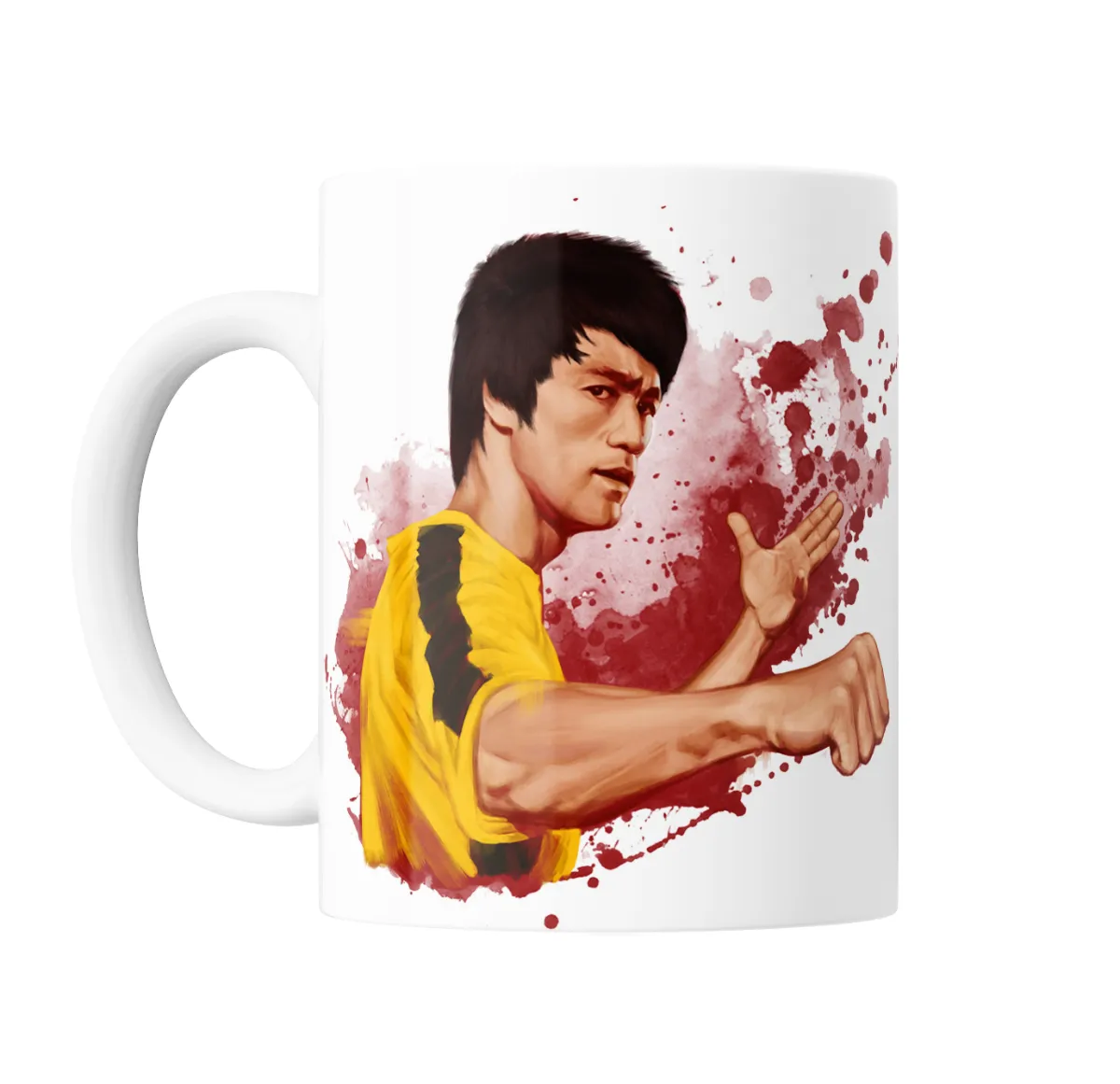Taza de Cerámica Bruce Lee Fase de Pelea con Camiseta Amarilla - vista 2