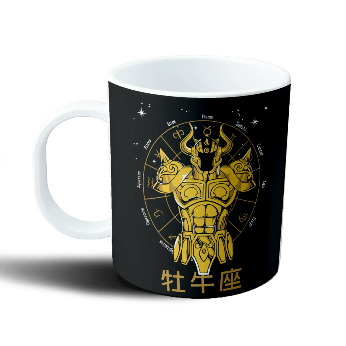 Taza de Plástico Caballeros del Zodiaco Tauro Armadura Dorada - vista 2