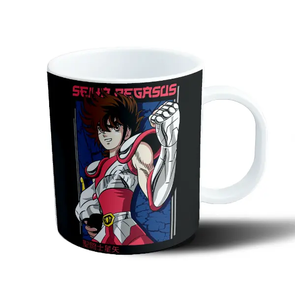 Taza de Plástico Caballeros del Zodiaco Seiya de Pegaso