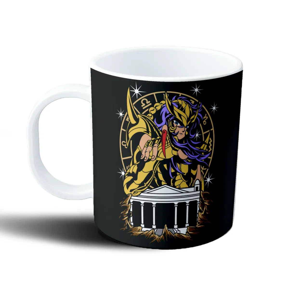 Taza de Plástico Caballeros del Zodiaco Caballero Dorado Zodiaco Templo - vista 2
