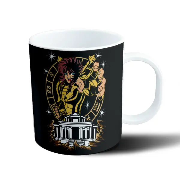 Taza de Plástico Caballeros del Zodiaco Caballero Dorado Santuario