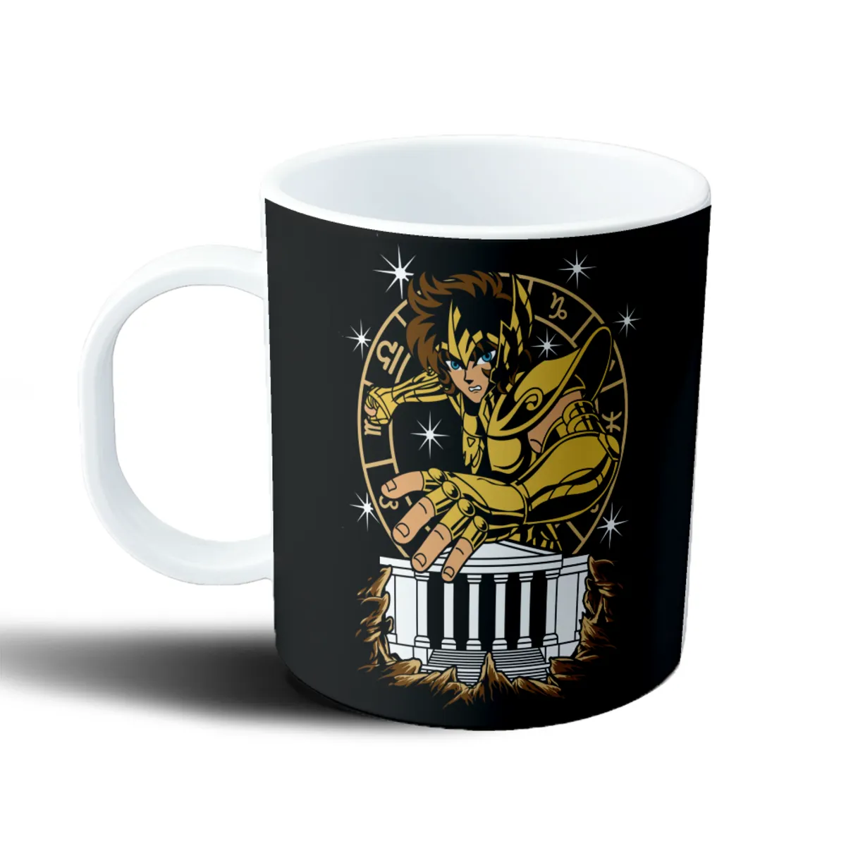 Taza de Plástico Caballeros del Zodiaco Santo Dorado Templo - vista 2