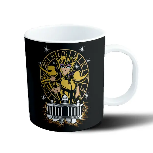 Taza de Plástico Caballeros del Zodiaco Caballero Dorado Santuario