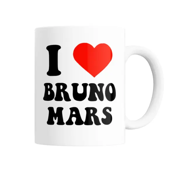 Taza de Cerámica Bruno Mars I Love Bruno Mars