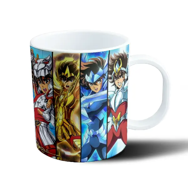 Taza de Plástico Caballeros del Zodiaco Seiya Pegaso Armaduras