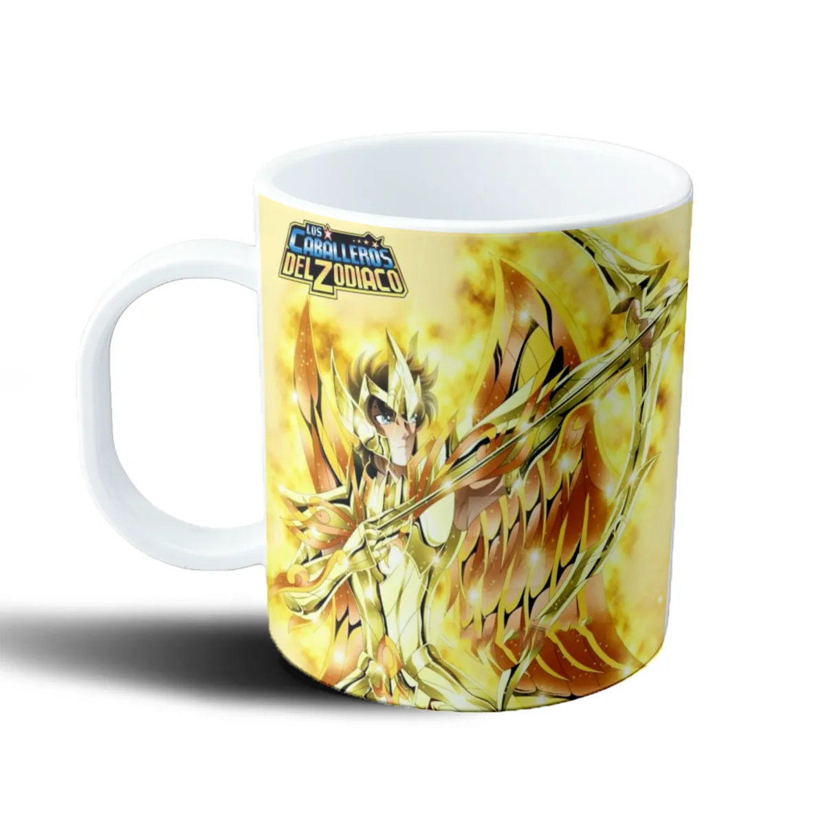 Taza de Plástico Caballeros del Zodiaco Seiya Sagitario Dorado - vista 2