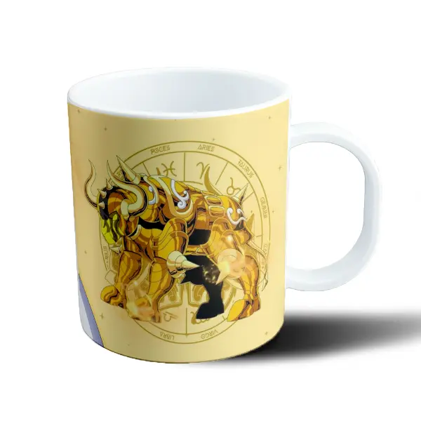 Taza de Plástico Caballeros del Zodiaco Tauro Oro