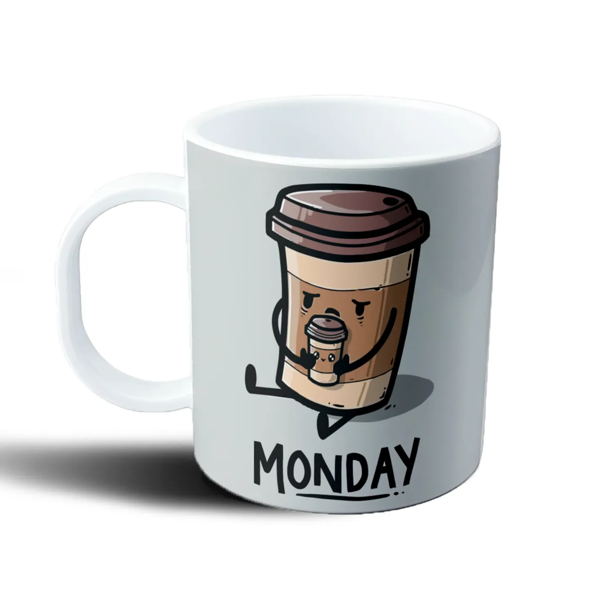 Taza de Plástico Cafe Monday Vaso de Café Enojado - vista 2