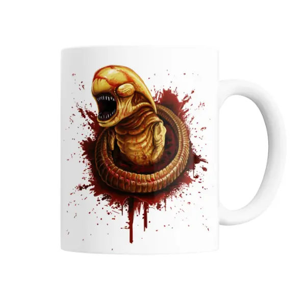 Taza de Cerámica Alien Facehugger Sangre