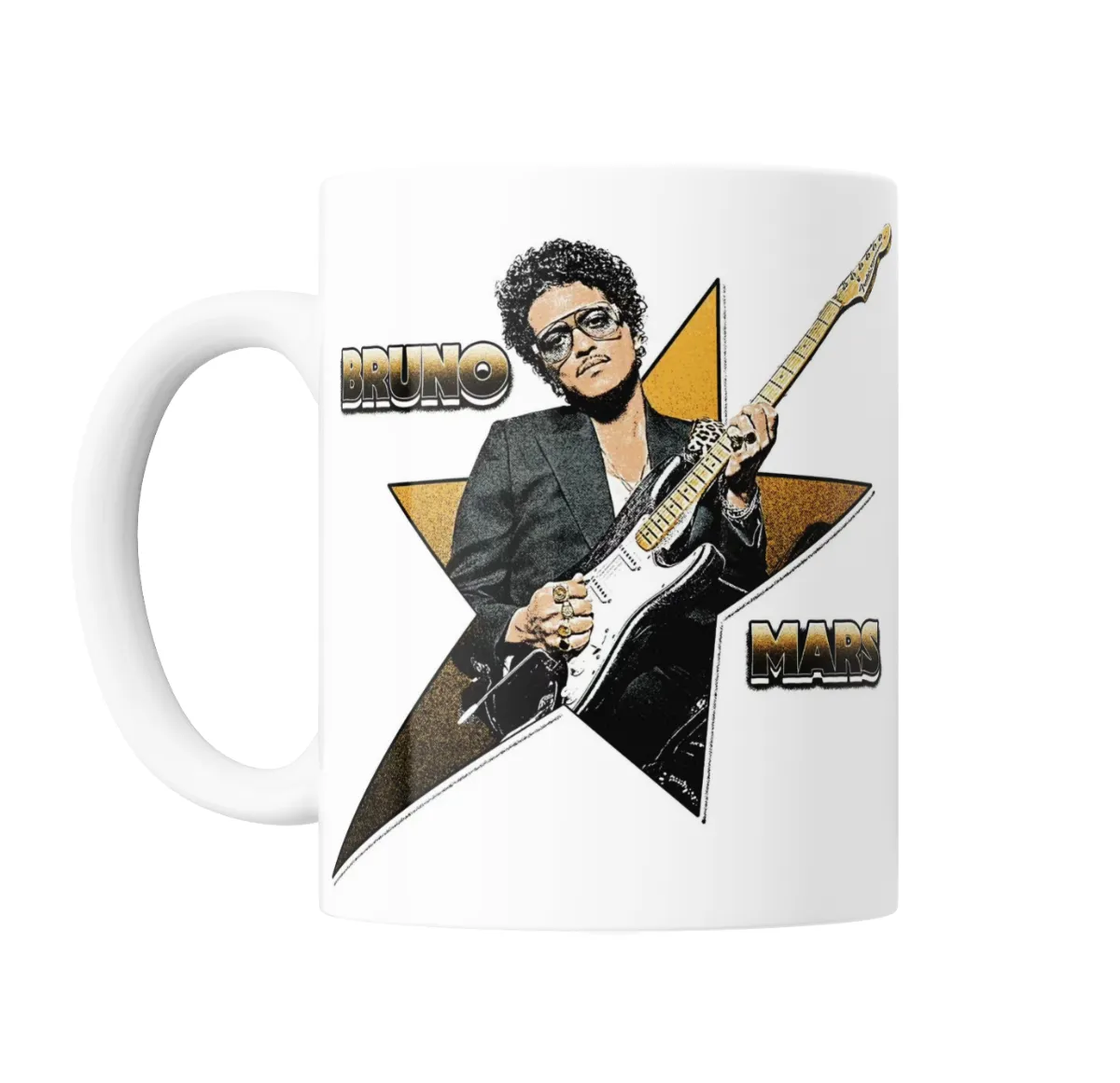 Taza de Cerámica Bruno Mars Guitarra Estrella - vista 2