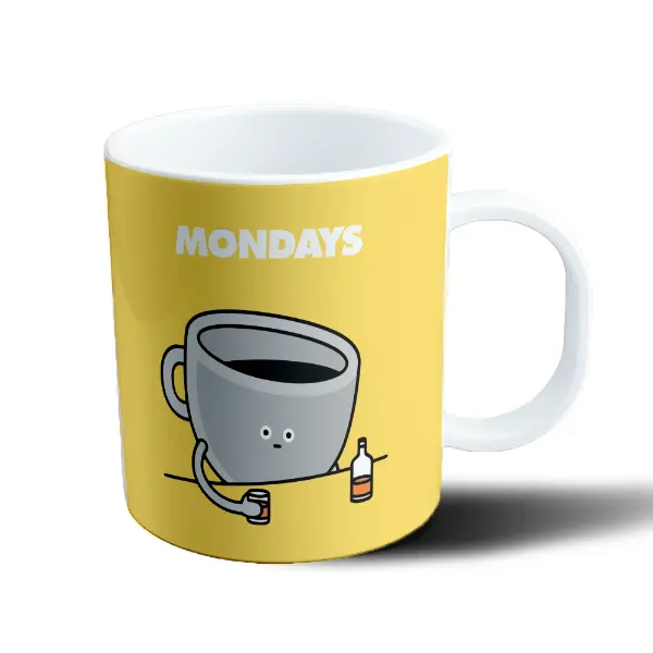 Taza de Plástico Mondays Taza Café Cansado con Trago