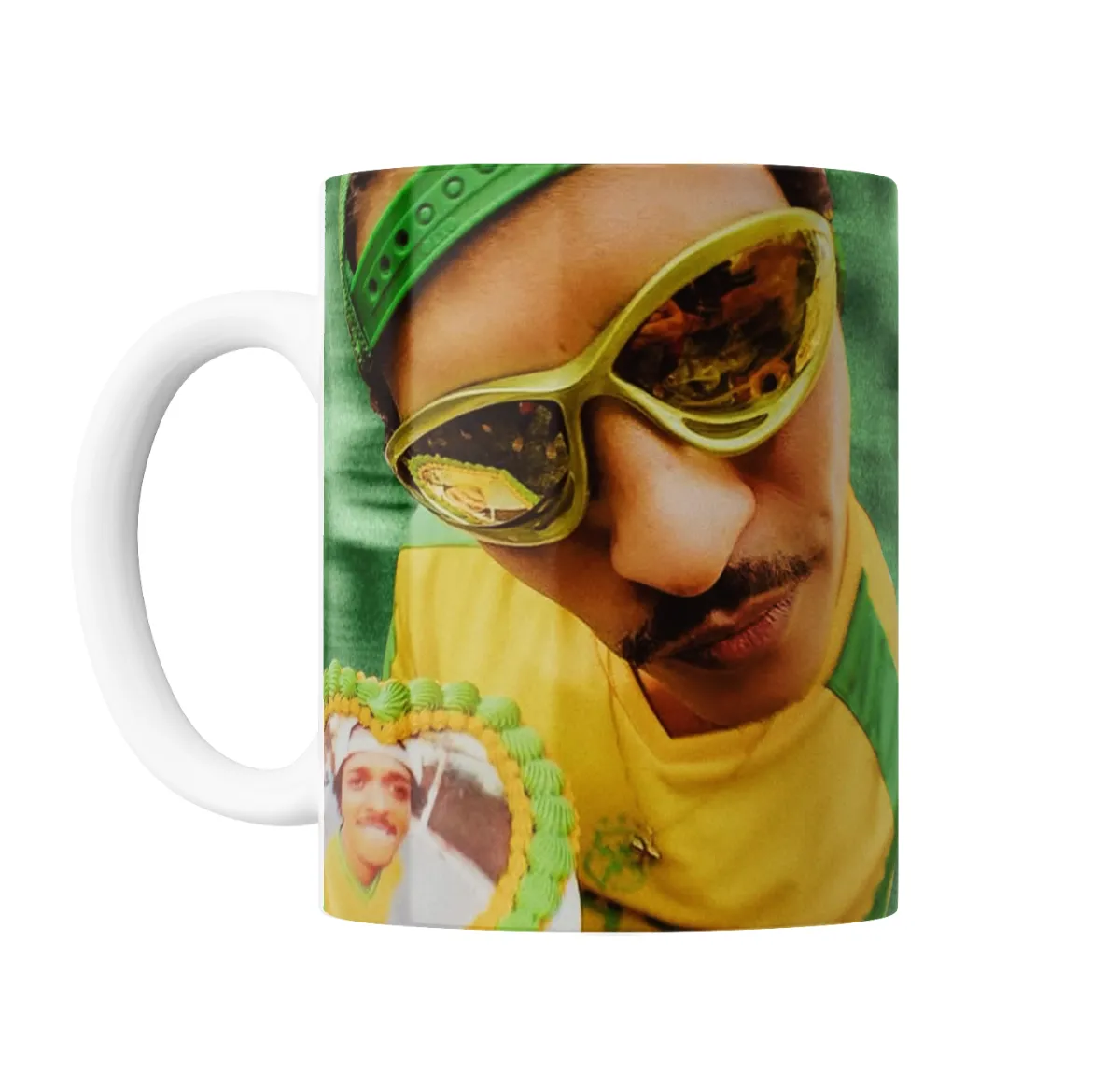 Taza de Cerámica Bruno Mars Lentes Dorados y Torta - vista 2