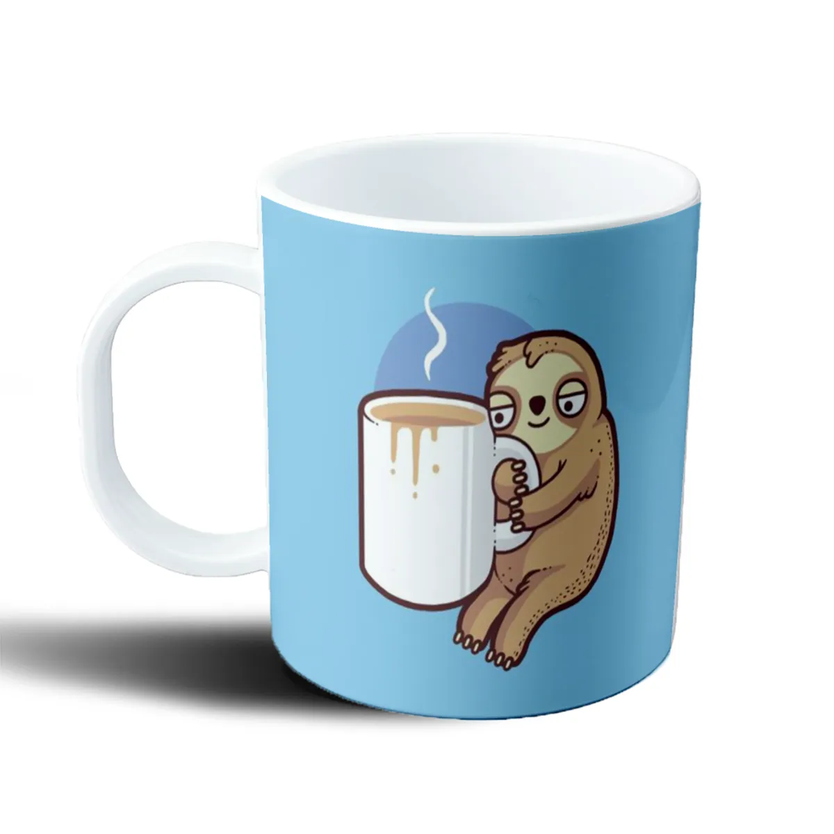Taza de Plástico Perezoso Tomando Café - vista 2