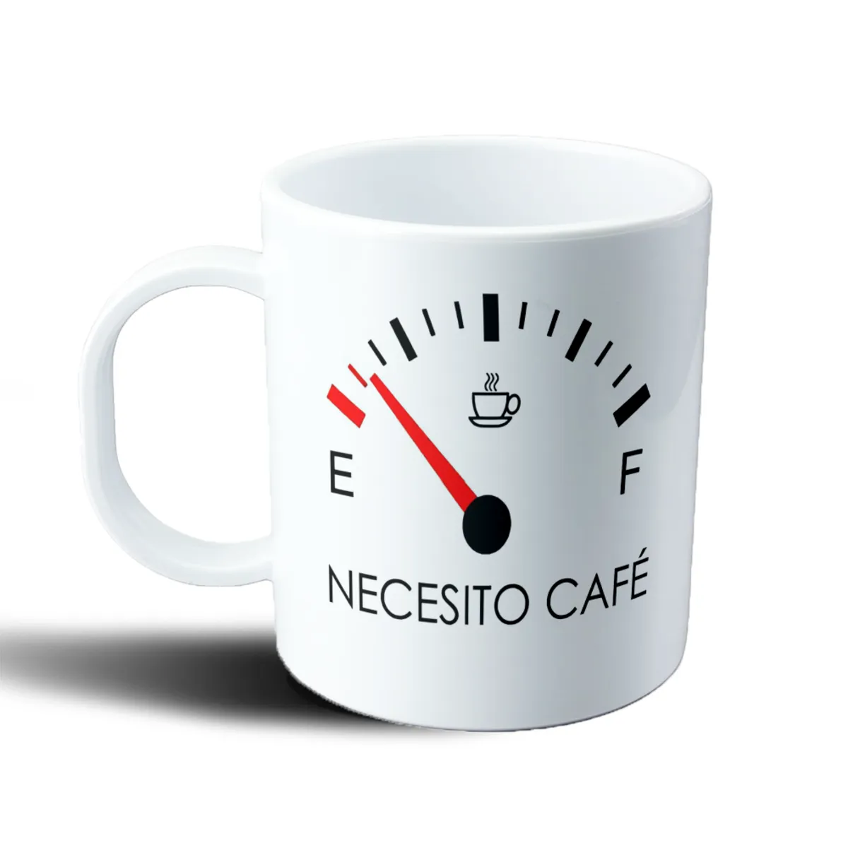 Taza de Plástico Necesito Café Medidor de Combustible - vista 2