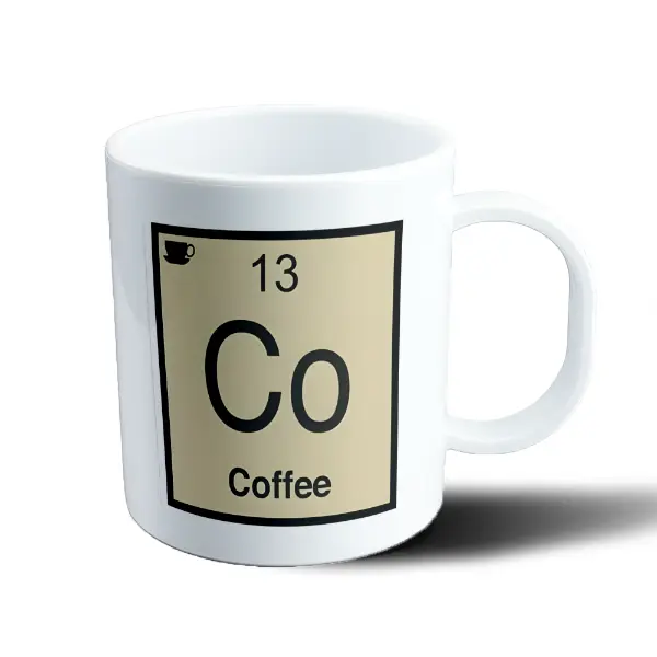 Taza de Plástico Café Tabla Periódica Elemento Co Coffee