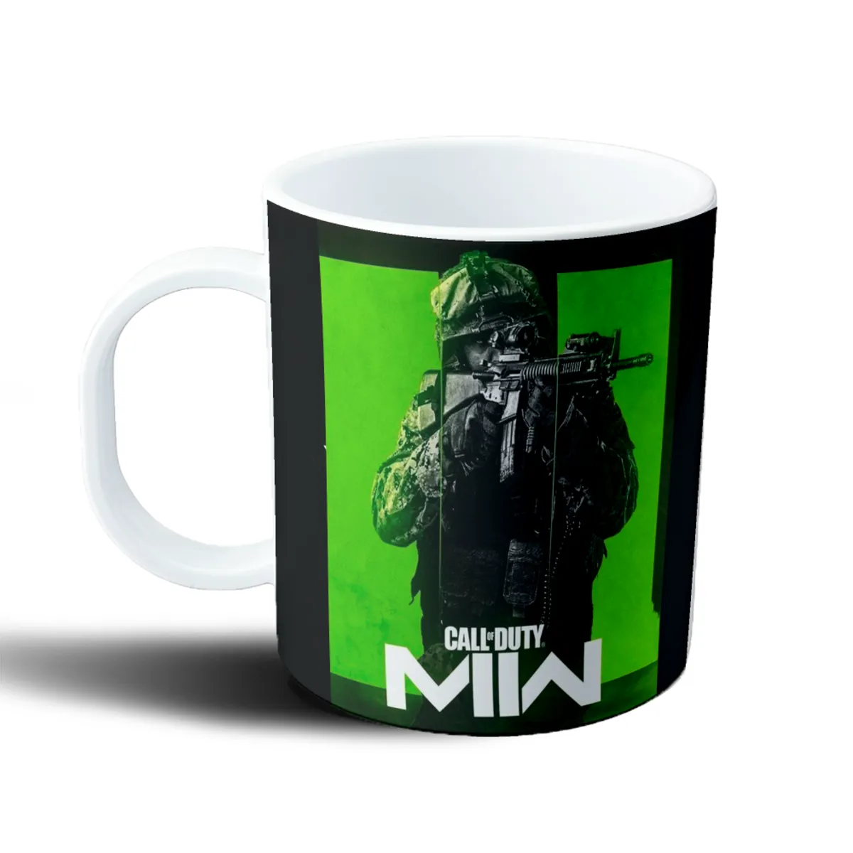 Taza de Plástico Call of Duty MW2 Soldado con Fusil Verde - vista 2