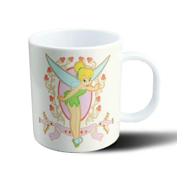Taza de Plástico Campanita Disney Diseño Art Nouveau con Flores