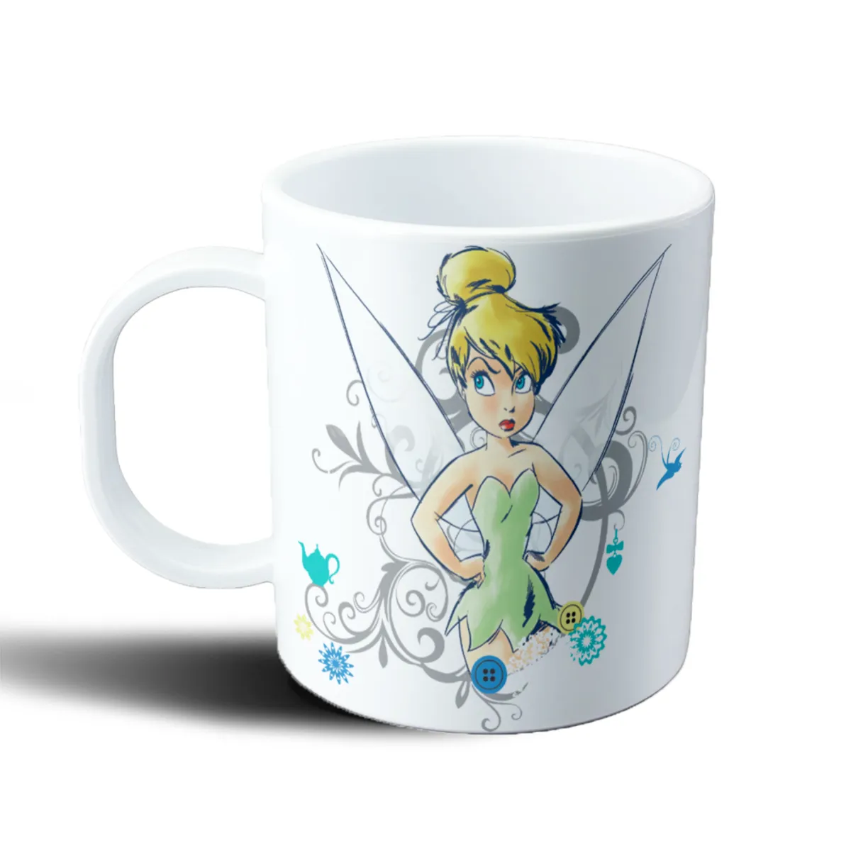 Taza de Plástico Campanita Disney Dibujo Acuarela - vista 2