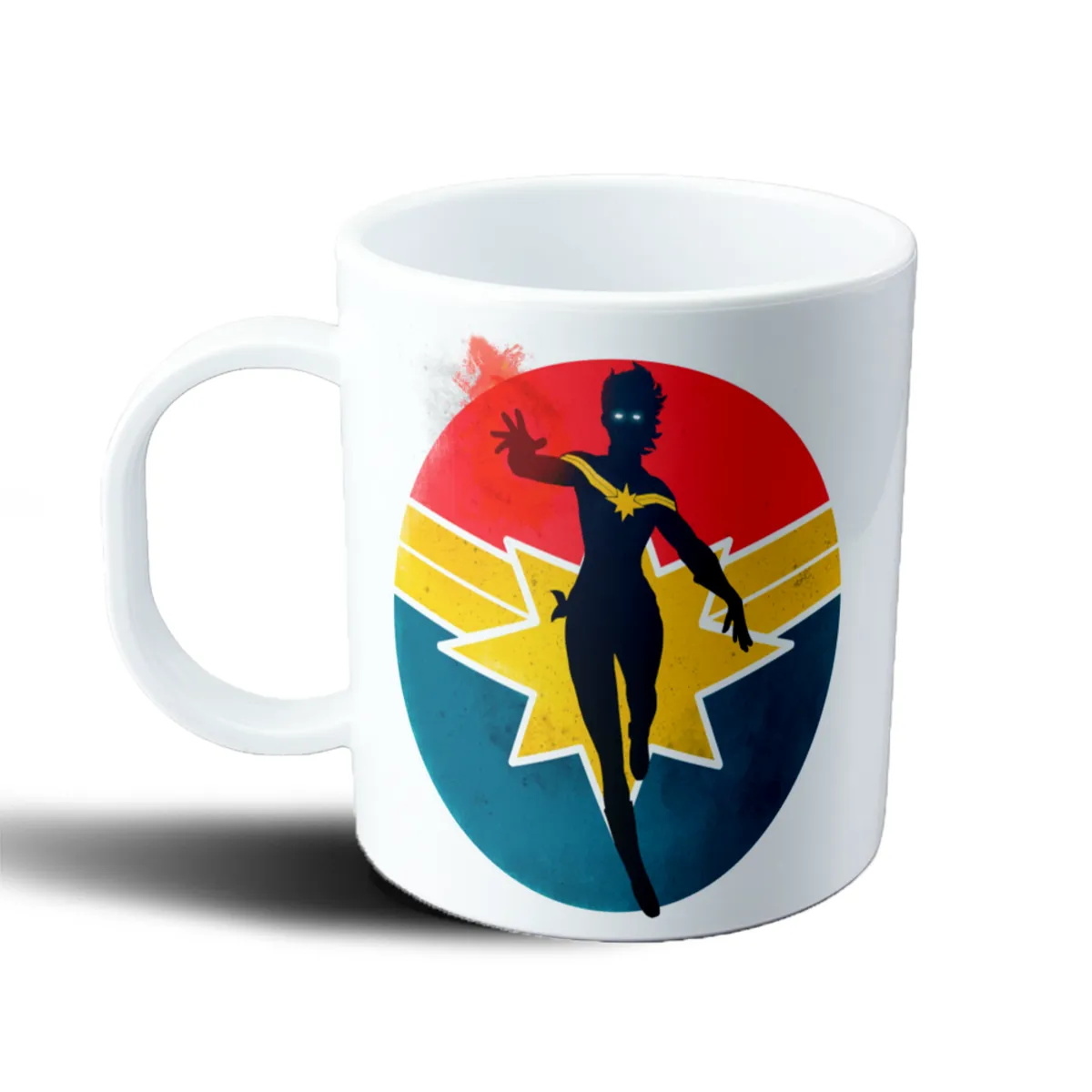 Taza de Plástico Capitana Marvel Silueta Retro - vista 2