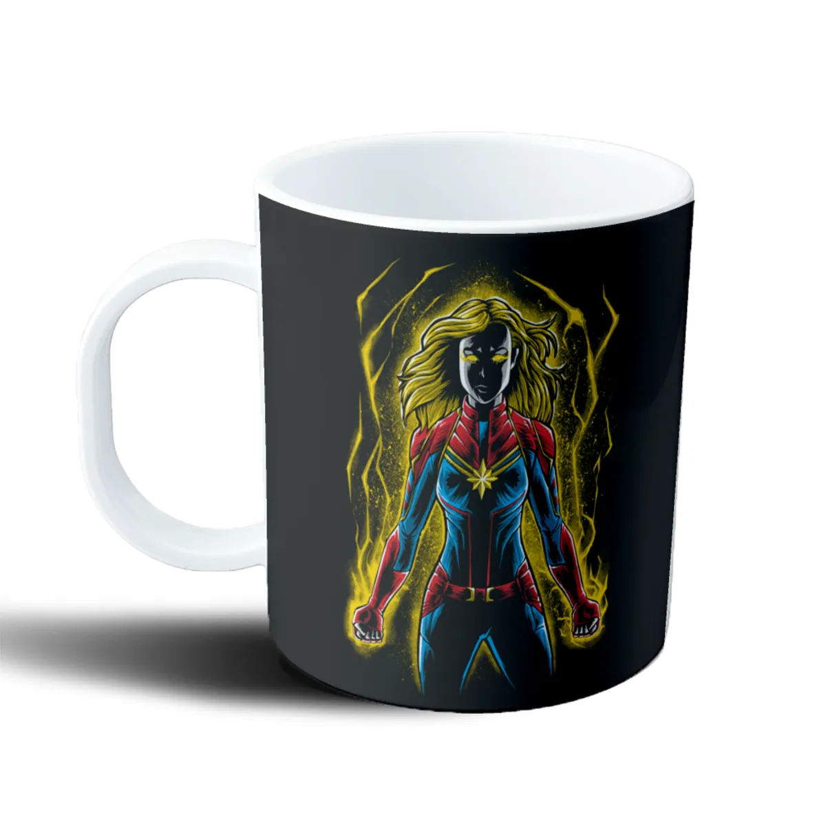 Taza de Plástico Capitana Marvel Poder Dorado - vista 2