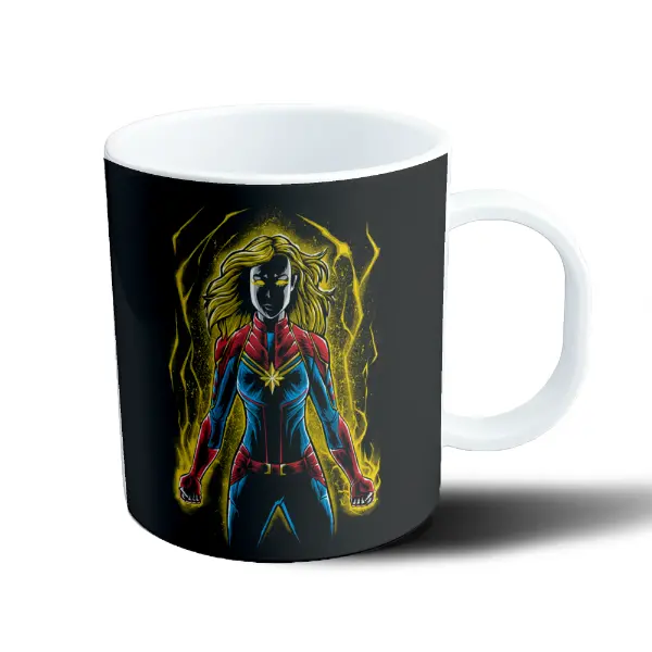 Taza de Plástico Capitana Marvel Poder Dorado