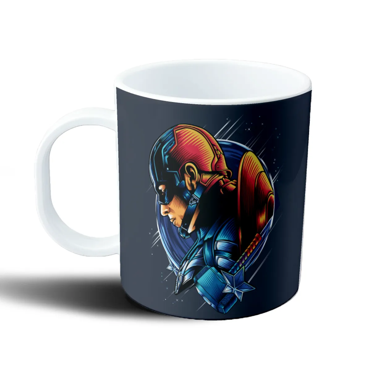 Taza de Plástico Capitán América Escudo y Martillo - vista 2