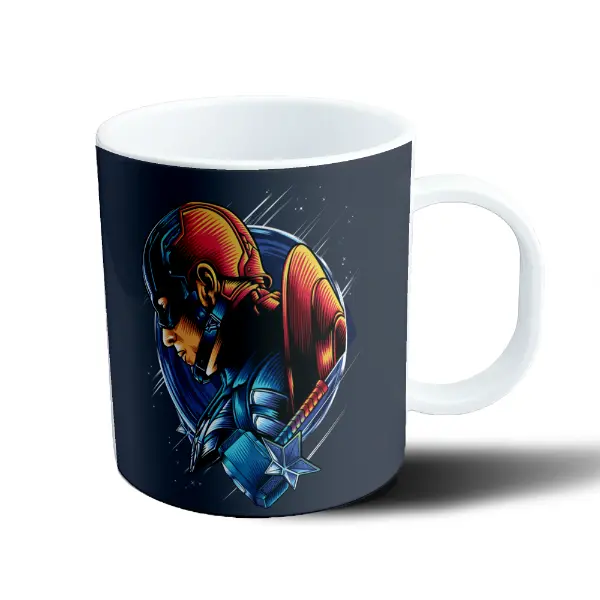 Taza de Plástico Capitán América Escudo y Martillo