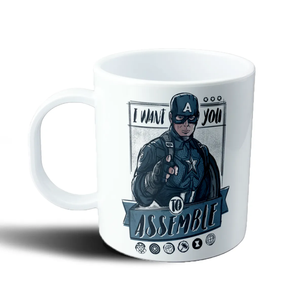 Taza de Plástico Capitán América I Want You to Assemble - vista 2