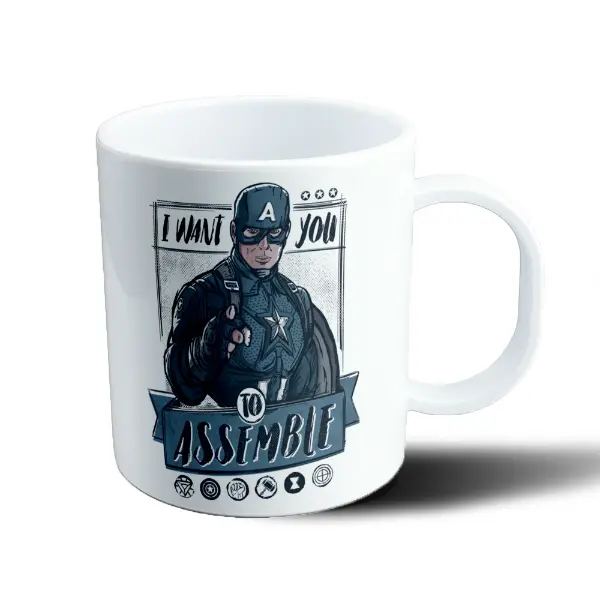 Taza de Plástico Capitán América I Want You to Assemble