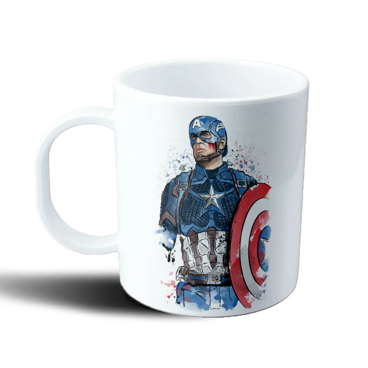 Taza de Plástico Capitan America Watercolor - vista 2