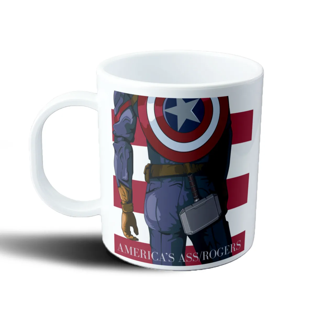 Taza de Plástico Capitán América Espalda Mjolnir - vista 2