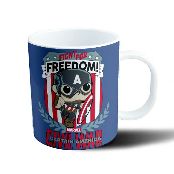 Taza de Plástico Capitán América Civil War Fight for Freedom Funko