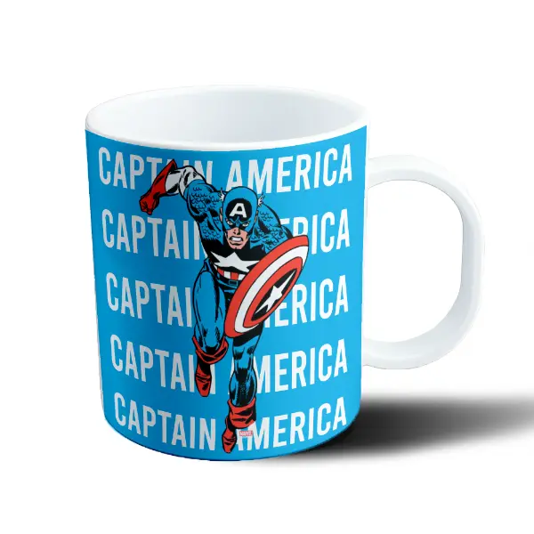 Taza de Plástico Capitan America Clásico Cómic con Escudo