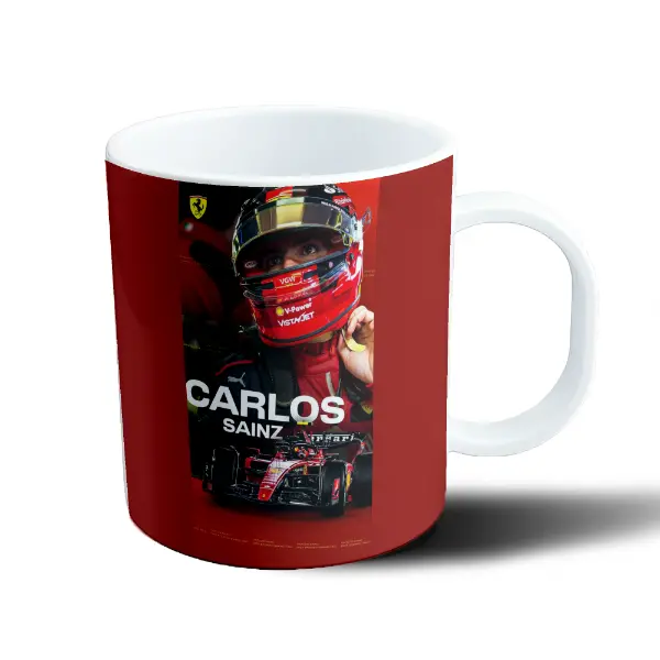 Taza de Plástico Carlos Sainz Ferrari Fórmula 1