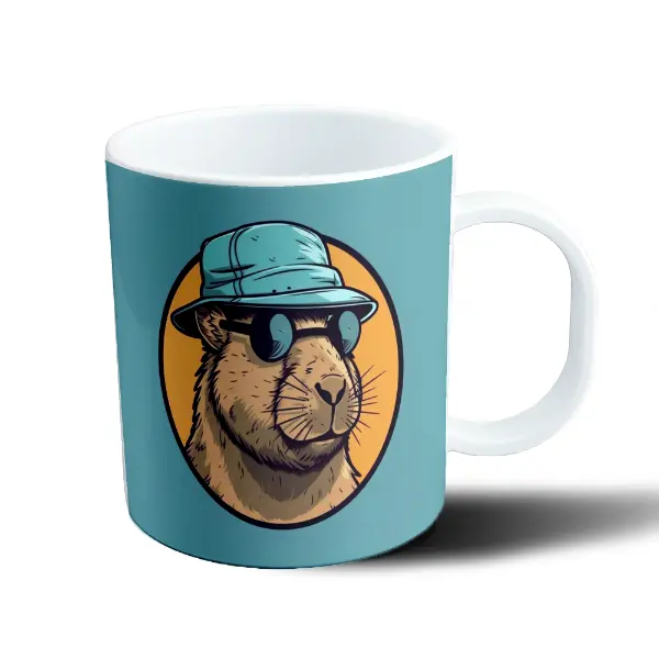 Taza de Plástico Carpincho con Gorro y Lentes