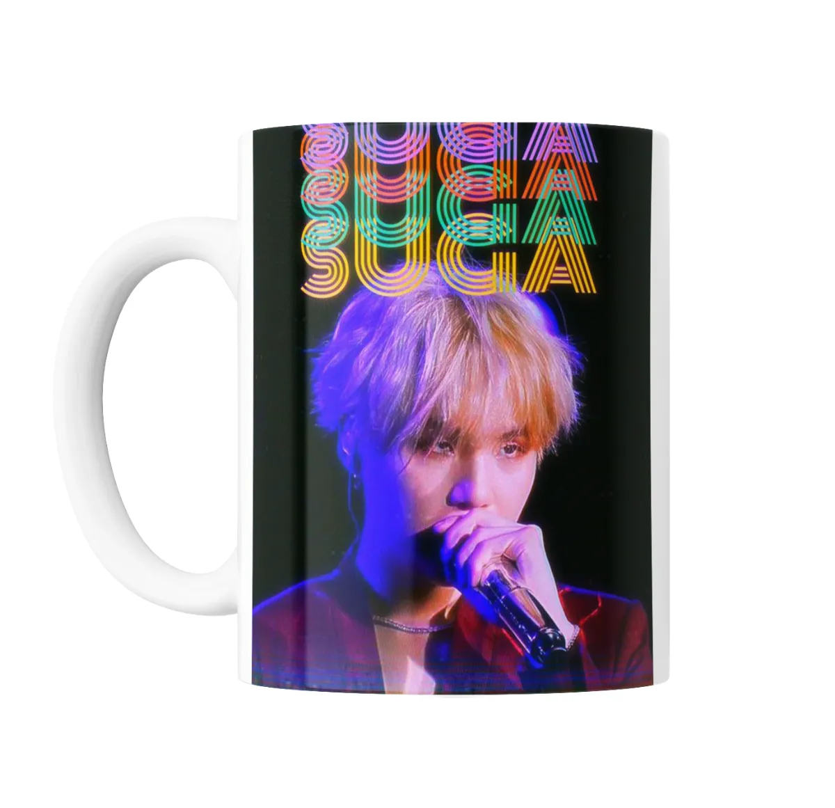 Taza de Cerámica BTS Suga Letras Neón - vista 2